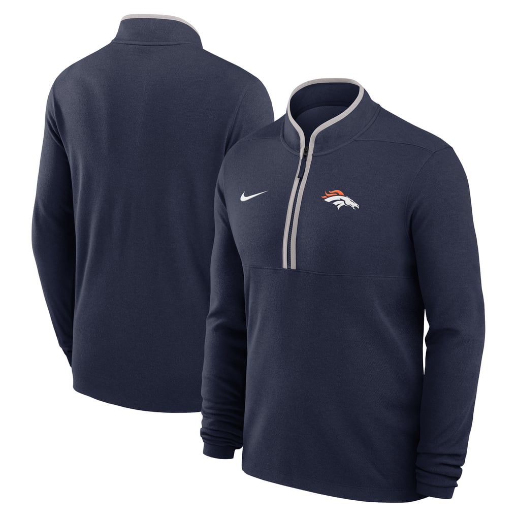 Denver Broncos Nike Primetime Victory Dri-FIT Half-Zip Pullover - Navy